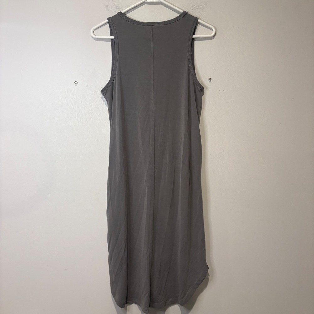 Splendid Collection Womens Modal Blend V-Neck Midi Dress Grey XS‎ NWT Minimal - Picture 7 of 7